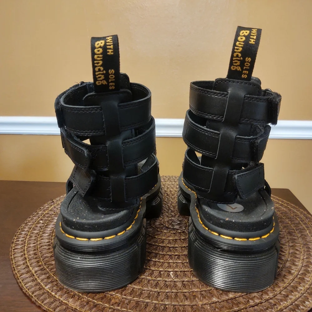 DR. MARTENS Womens Black Ricki Platform Gladiator Sandal Size 7 NEW - Picture 5 of 7